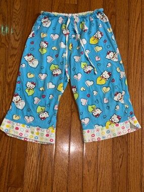 Hello Kitty Light Blue Heart & Dot Pajama Pants